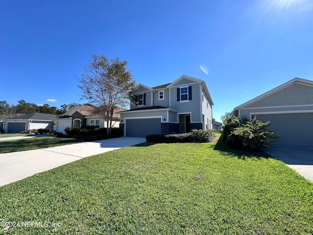 view of property featuring a front yard