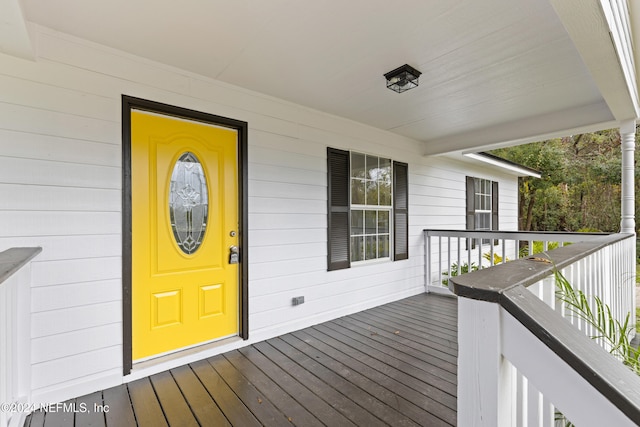 view of doorway to property