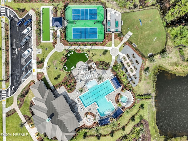 246 Lone Cypress Way, Saint Augustine, FL 32092 - drone / aerial view of a pool