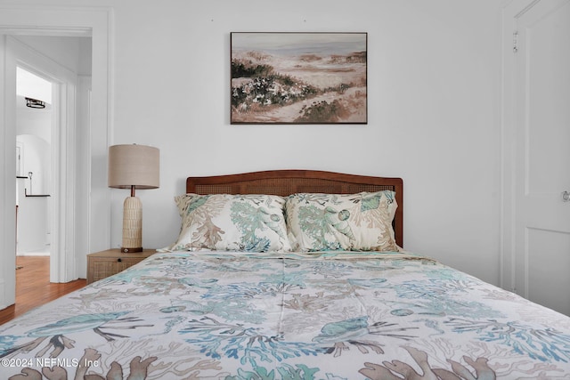 bedroom featuring hardwood / wood-style flooring