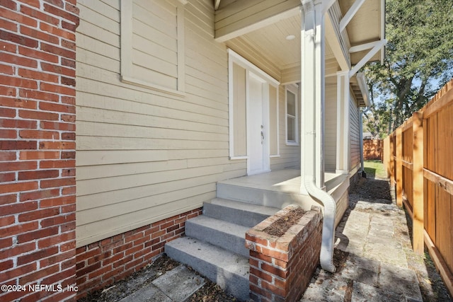 view of doorway to property