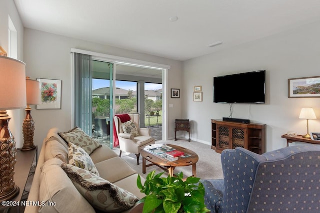 view of carpeted living room