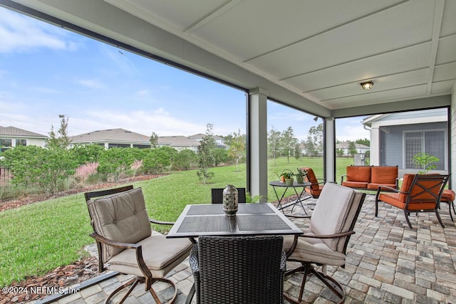 view of patio / terrace featuring an outdoor living space