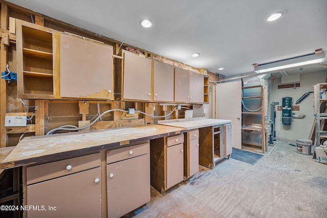 kitchen featuring wooden counters