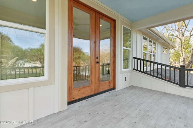 exterior space with french doors