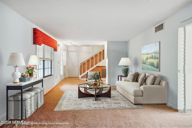 view of carpeted living room