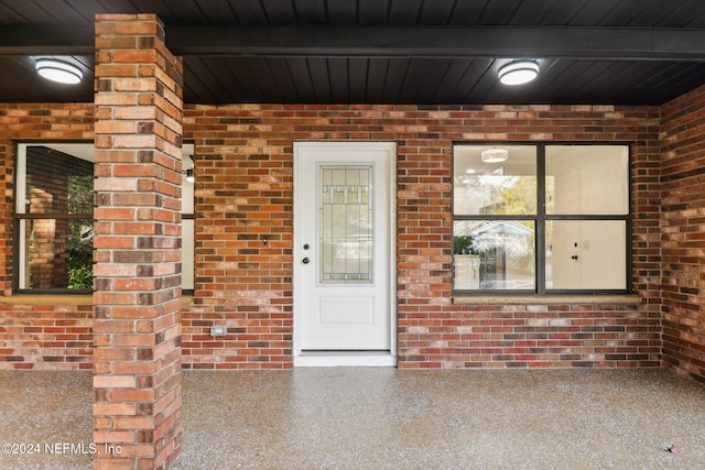 view of doorway to property