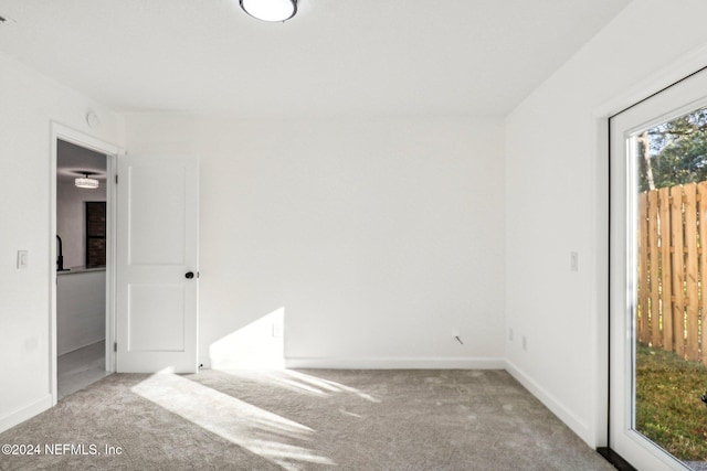 spare room with light colored carpet