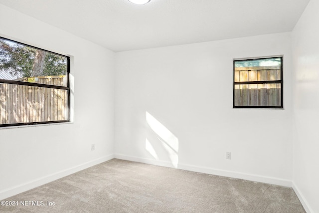 view of carpeted spare room