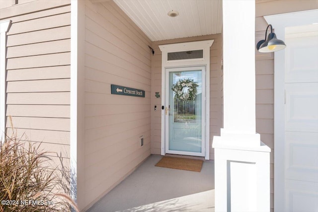 view of doorway to property