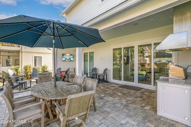 view of patio / terrace featuring outdoor dining area