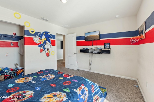 bedroom featuring carpet flooring