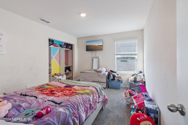 view of carpeted bedroom