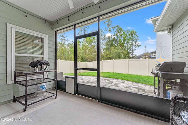 view of sunroom