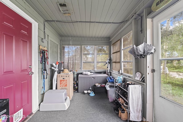 view of sunroom