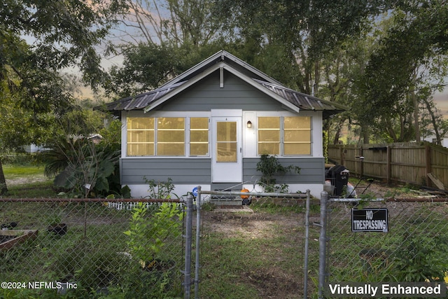 view of bungalow