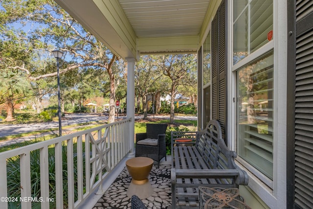 balcony with covered porch