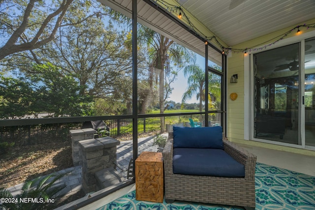 view of sunroom