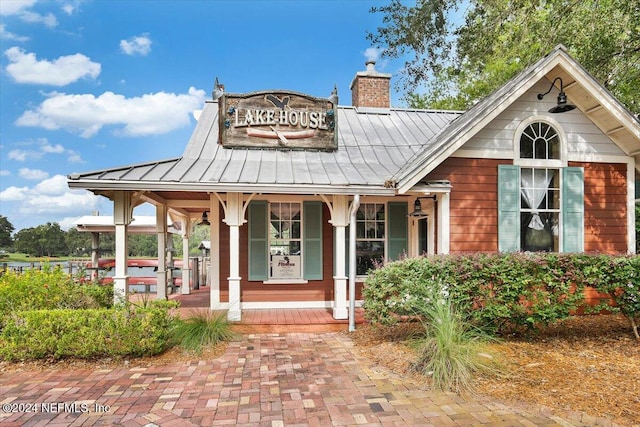 exterior space featuring covered porch