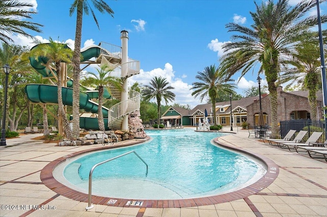 view of pool with a patio area