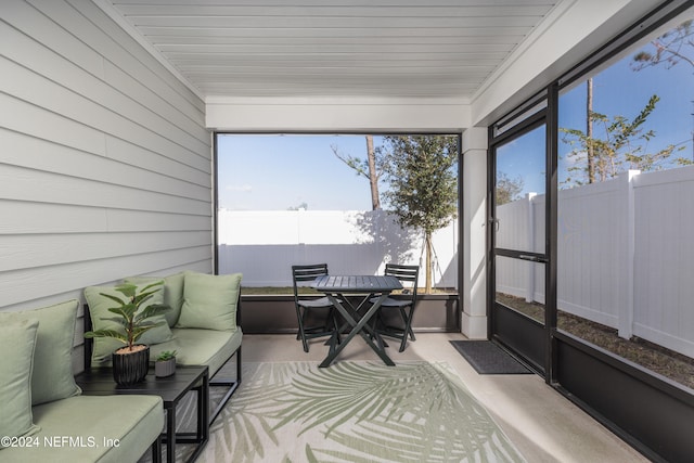 sunroom with a healthy amount of sunlight