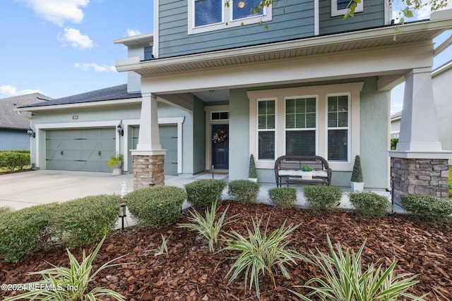 property entrance featuring covered porch