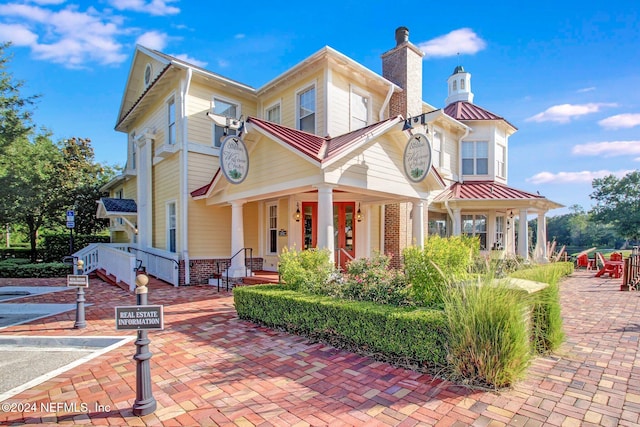 view of front of home with a porch