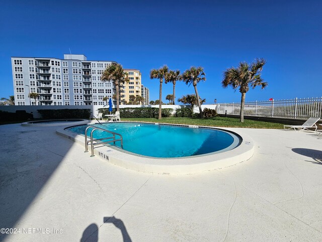 view of pool with a patio area