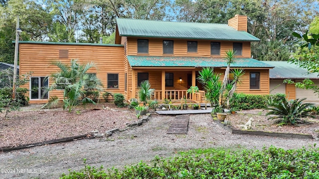 view of front of home with covered porch