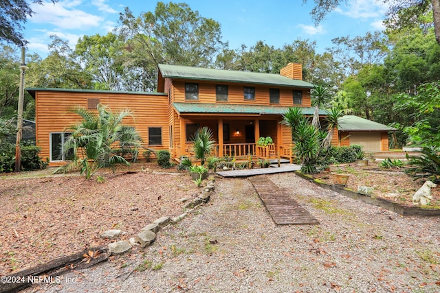 view of front of house featuring covered porch