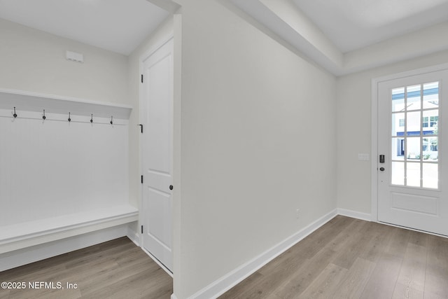 807 Goldenrod Dr, Saint Augustine, FL 32092 - mudroom with baseboards and wood finished floors
