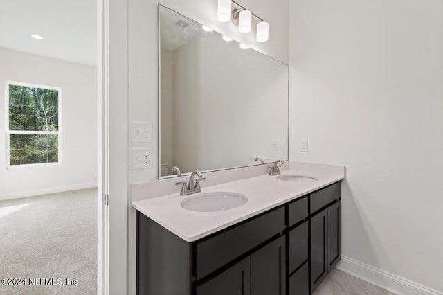 bathroom featuring vanity