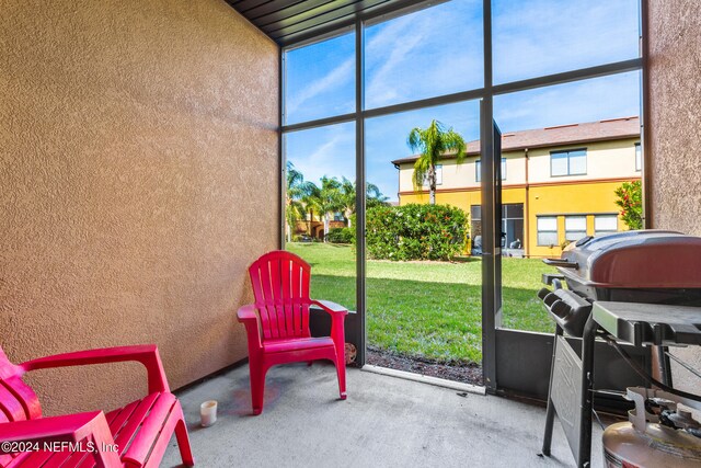 view of sunroom