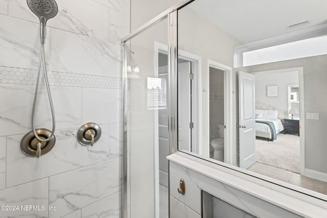 bathroom with walk in shower