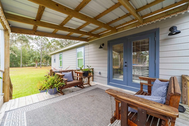 view of patio / terrace with french doors