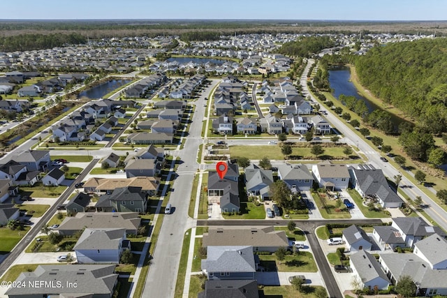 51 Topiary Ave, Saint Augustine, FL 32092 - aerial view of property and surrounding area featuring nearby suburban area and a nearby body of water