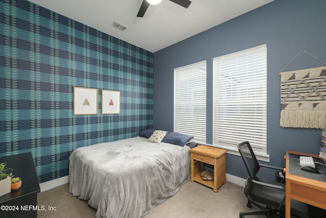 51 Topiary Ave, Saint Augustine, FL 32092 - bedroom featuring carpet, a desk, baseboards, and ceiling fan