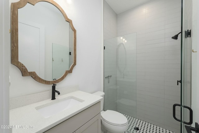51 Topiary Ave, Saint Augustine, FL 32092 - full bathroom with vanity, a stall shower, and toilet