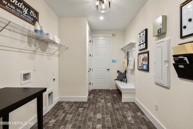 laundry room featuring hookup for an electric dryer and washer hookup