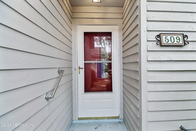 view of doorway to property