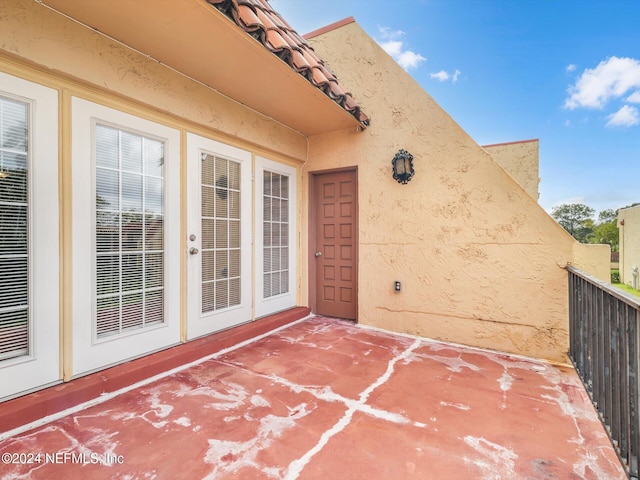 view of patio / terrace featuring a balcony