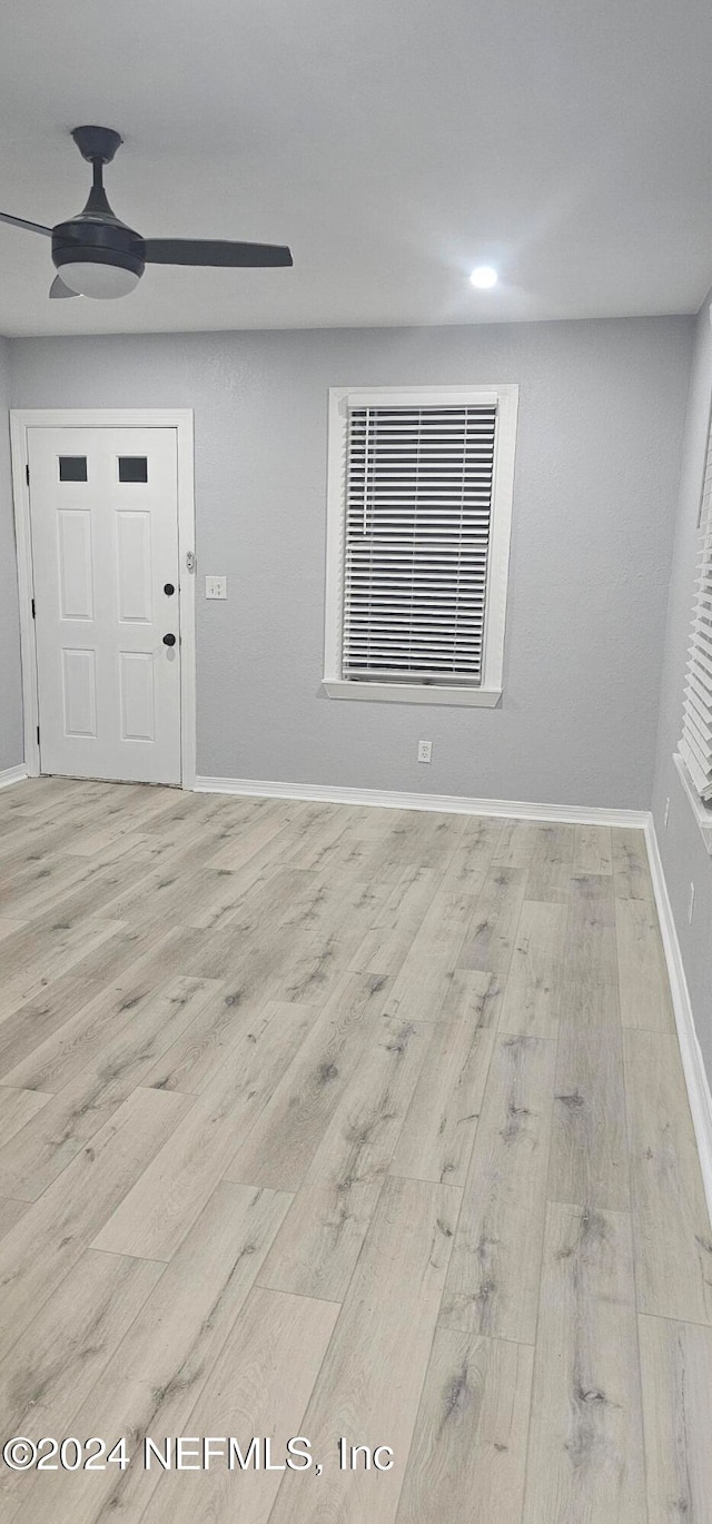 entrance foyer featuring light wood-type flooring