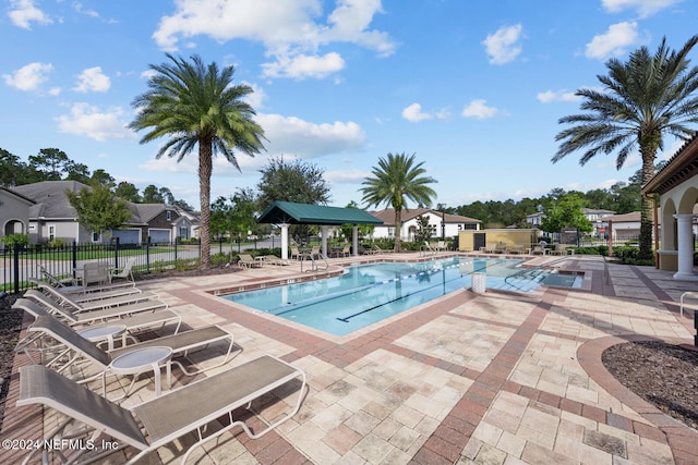 view of pool with a patio area