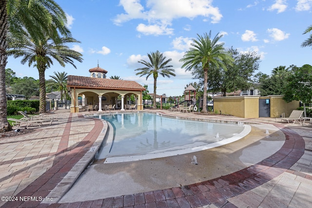 view of pool with a patio