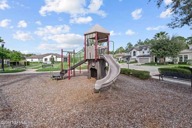 view of jungle gym