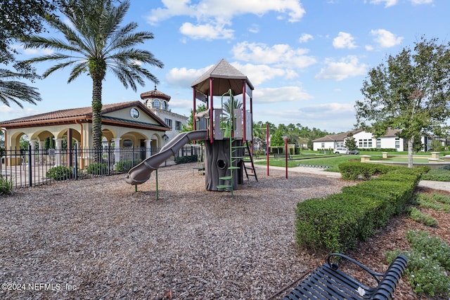 view of jungle gym