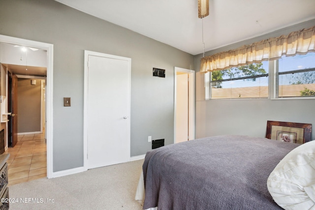 bedroom featuring carpet