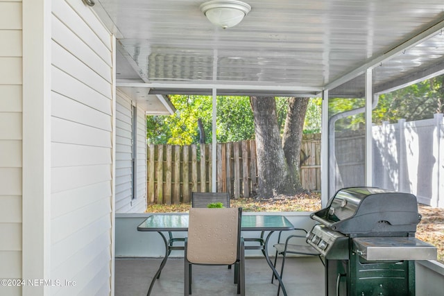 view of sunroom