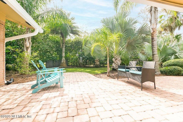 view of patio with a trampoline