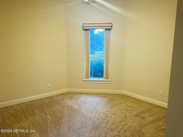 view of carpeted spare room